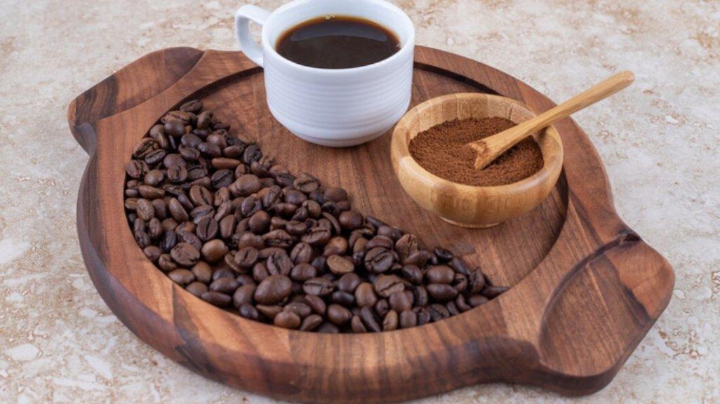 Ilustrasi bubuk kopi.