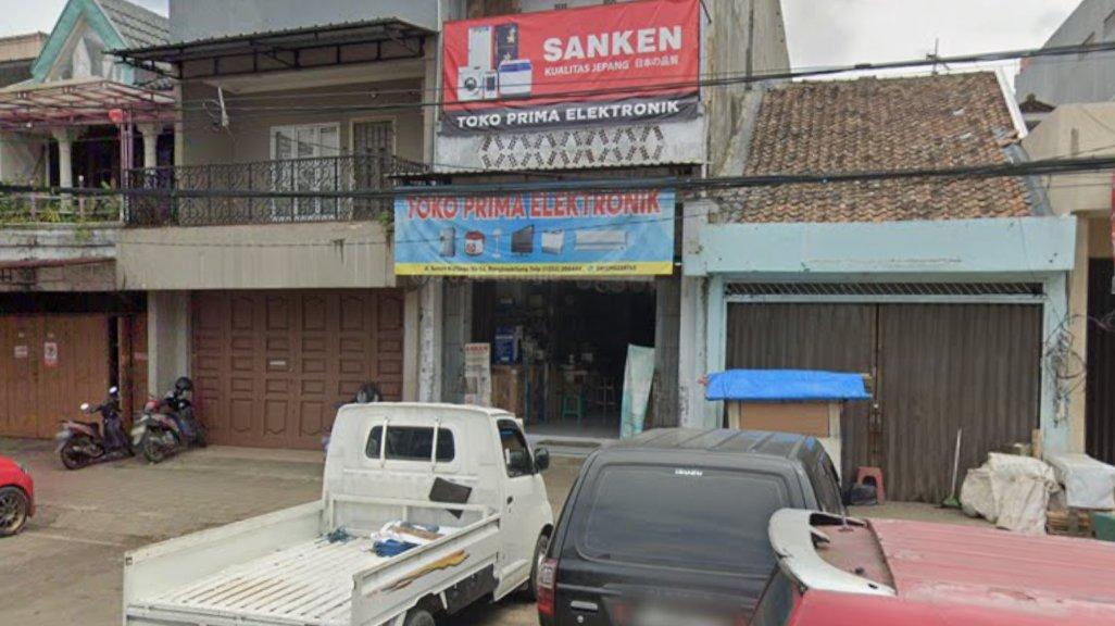 Foto Toko Prima Elektronik di Muara Ciujung Barat, Rangkasbitung, Kabupaten Lebak, Banten 42312, yang diambil Google Maps pada Maret 2025.