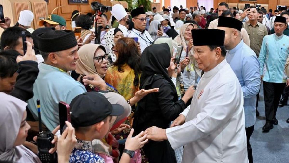 HALALBIHALAL DI ISTANA - Presiden RI Prabowo Subianto menggelar halalbihalal bersama masyarakat di Kompleks Istana, Jakarta, Sabtu (21/3/2026)