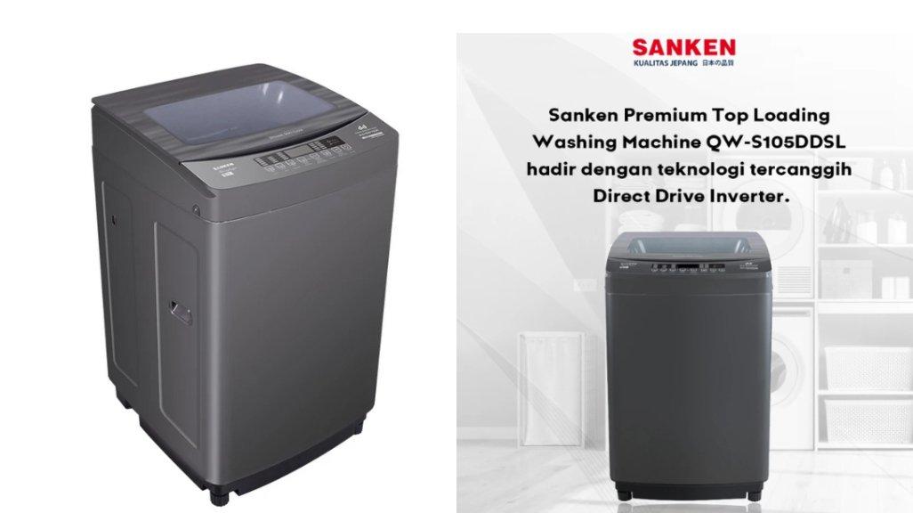 Sanken QW-S105DDSL (Inverter) Mesin Cuci Top Loading 10.5KG