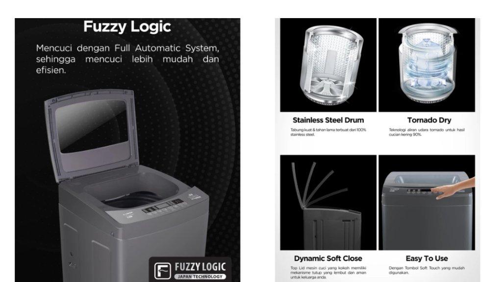 Sanken QW-S105DDSL (Inverter) Mesin Cuci Top Loading 10.5KG