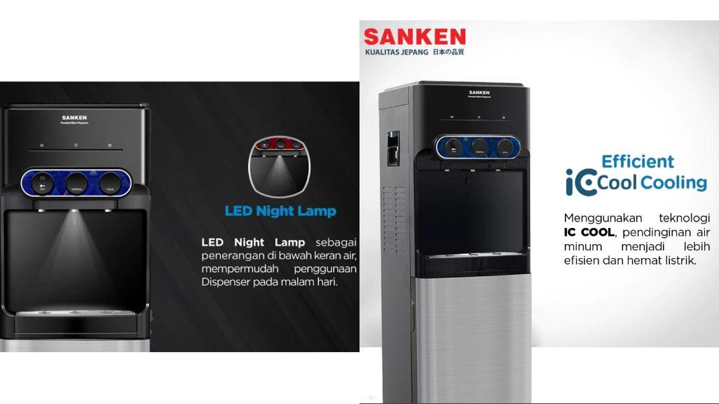 Sanken Dispenser Galon Bawah HWD-C533IC Dispenser Bottom Loading