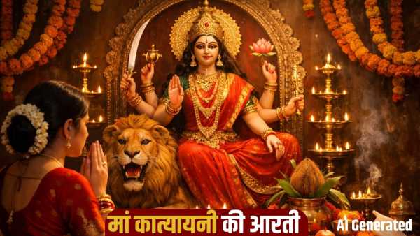Chaitra Navratri 2026 6th Day Aarti: Worship is not complete without this Aarti of Maa Katyayani, definitely read today