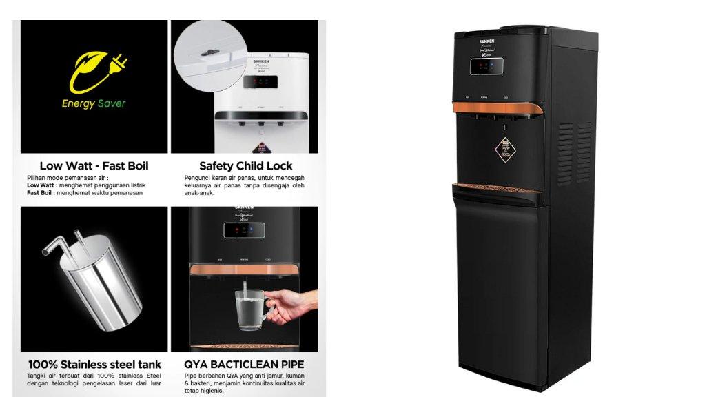 Sanken Dispenser Duo Galon Bawah Atas HWD-Z79IC Xatria Pro Series