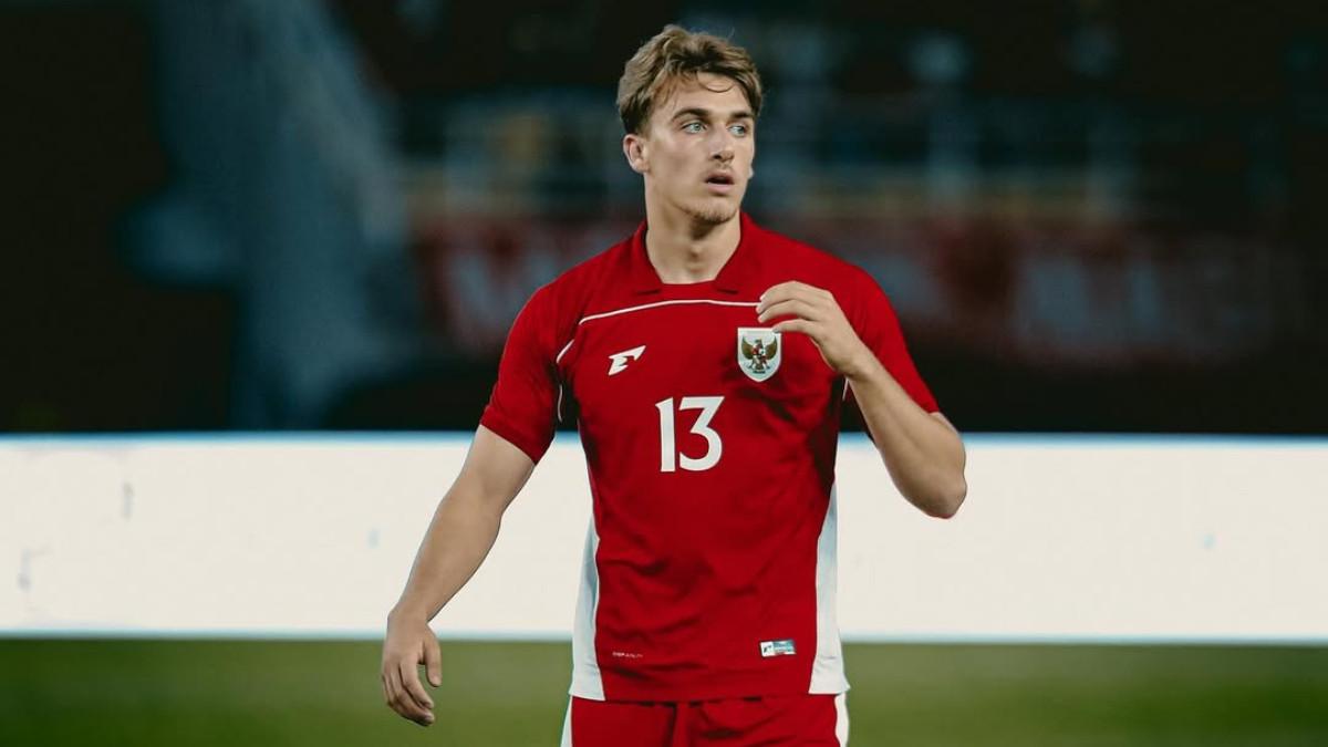 RUMOR TRANSFER - Foto Mauro Zijlstra berseragam Timnas Indonesia. Mauro Zijlstra dirumorkan akan gabung Persija Jakarta.