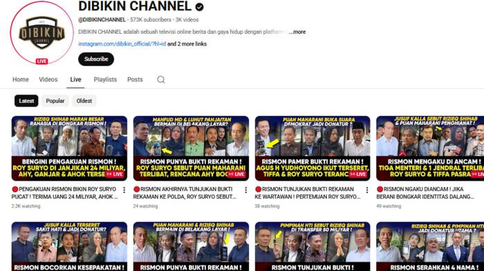TERANCAM DILAPORKAN - Akun Youtube Dibikin Channel yang terancam dilaporkan Partai DEmokrat ke polisi.