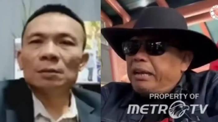 KUNJUNGI JOKOWI - Kolase foto Rismon Sianipar (kiri) dan Eggi Sudjana (kanan) saat diwawancarai di Metro TV. Mereka sama-sama mendatangi Jokowi di Solo untuk berdamai kasus ijazah.