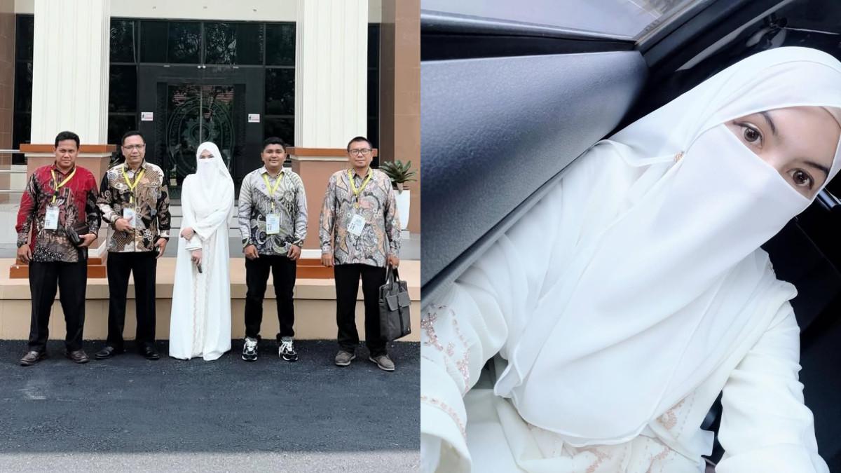 Makna baju putih yang dipakai Wardatina Mawa saat mediasi perceraian.