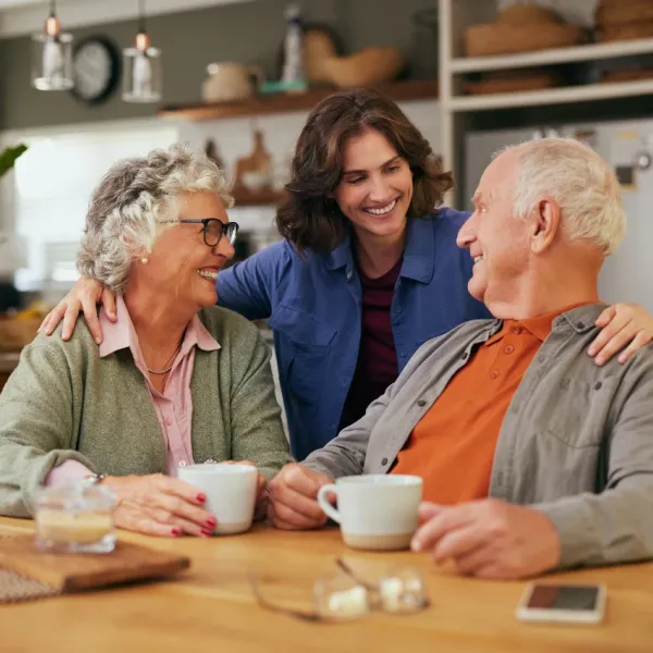 daughter-in-law talking with grandparents