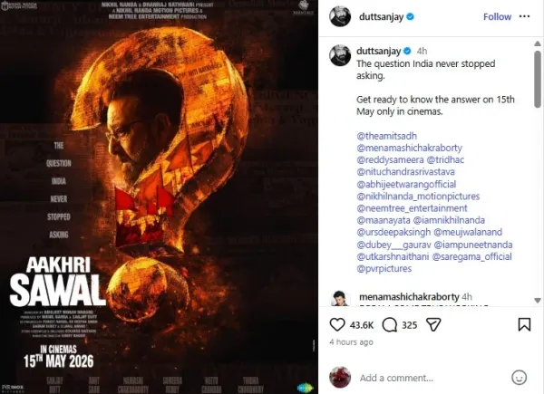 Sanjay Dutt's Aakhri Sawal first look out