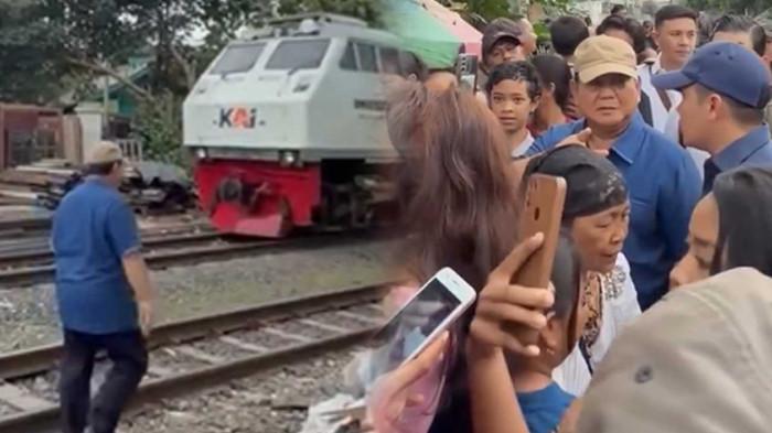 PRABOWO BLUSUKAN KE SENEN - Presiden Prabowo Subianto blusukan ke permukiman di pinggir rel kereta api di daerah Senen, Jakarta Pusat, Kamis (26/3/2026).