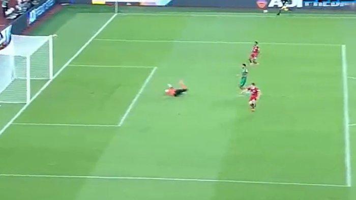 Penyerang Timnas Indonesia, Mauro Ziljstra saat membobol gawang Saint Kitts & Nevis di FIFA Series 2026 di Stadion Utama Gelora Bung Karno, Jumat 27 Maret 2026.