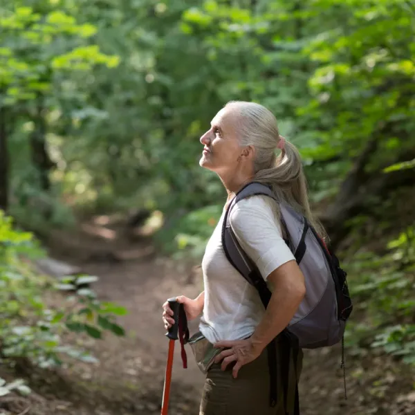 childfree woman on a hike not missing out on life