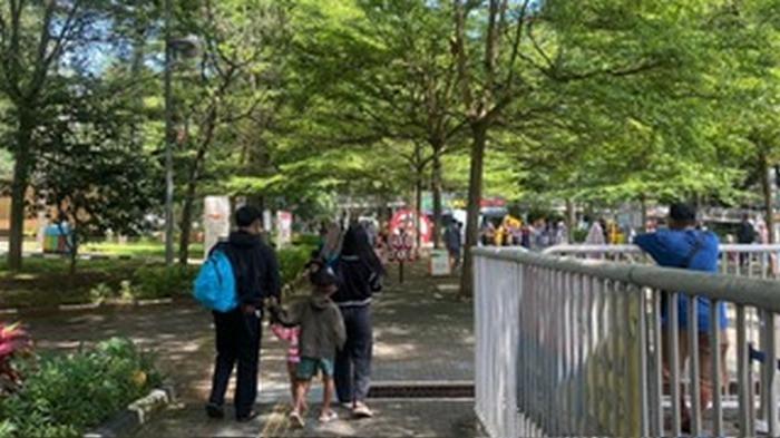 Suasana Taman Lalu Lintas Ade Irma Suryani Nasution saat momentum Natal 2025.