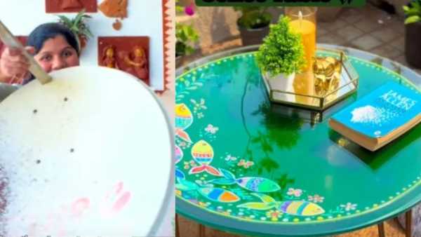 Viral Video: Woman prepared a beautiful table from junk, you will be shocked to see the amazing level of creativity