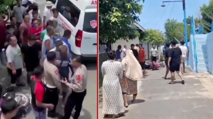 NASIB - Tangkap layar kondisi lokasi jatuhnya DT, pemuda 21 tahun yang dikejar Aipda RD, gara-gara melanggar lalu lintas