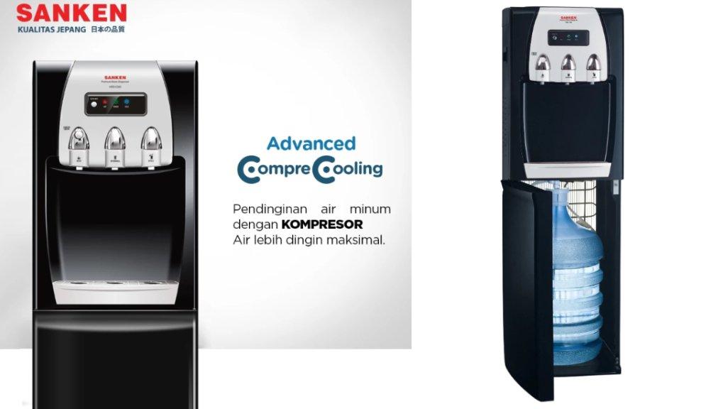 Sanken Dispenser Galon Bawah HWD-C505M Dispenser Bottom Kompresor