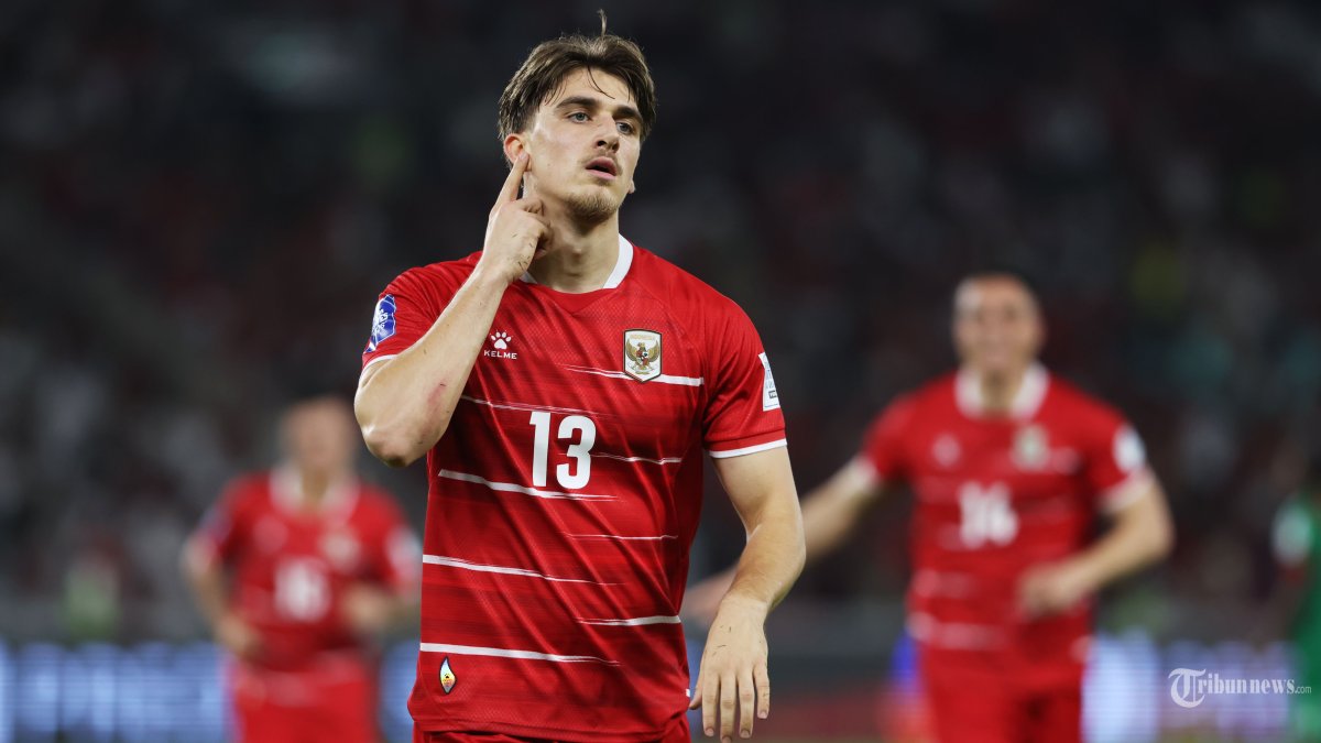 FIFA SERIES - Selebrasi pesepak bola Timnas Indonesia Mauro Zijlstra usai mencetak gol ke gawang Timnas ST Kitts and Nevis pada FIFA Series 2026 Jumat (27/3/2026) di Stadion Utama Gelora Bung Karno. Timnas Indonesia sementara mengandaskan perlawanan St Kitts and Nevis dengan skor 4-0,difoto menggunakan Canon EOS R5 Mark II TRIBUNNEWS/HERUDIN