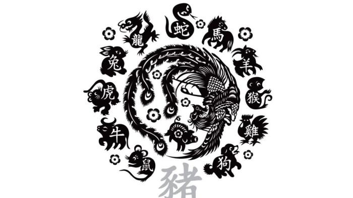 TATO SHIO- Ilustrasi sebuah desain tato yang menampilkan sejumlah hewan dalam ramalan shio.