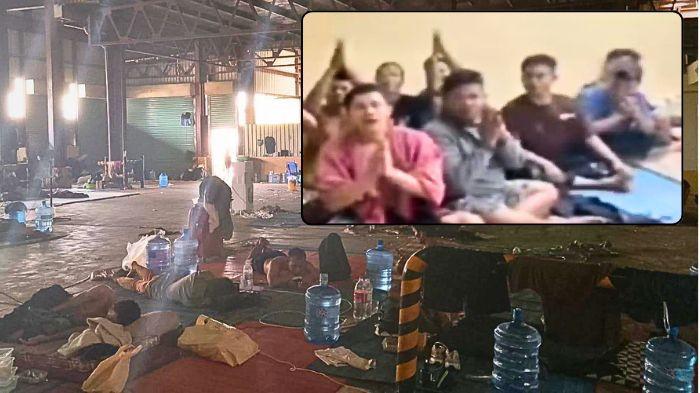 KORBAN LOKER SCAM KAMBOJA - Kolase foto warga Jambi dan Palembang Sumsel korban loker scam kamboja. Korban penipuan berkedok lowongan kerja (loker scam) bergaji besar di Kamboja ini dijadwalkan menginjakkan kaki kembali di tanah air pada Minggu (29/3/2026). Namun, di balik tangis haru kepulangan warga Sumsel, terselip rintihan warga Jambi yang hingga kini masih terjebak dalam ketidakpastian di sel imigrasi dan penampungan. Kontras dengan warga Sumsel yang dibiayai pemerintah, para korban asal Jambi justru merasa terabaikan. Andri Budi Sanjaya, salah satu korban asal Jambi, mengeluhkan minimnya kehadiran negara. Sudah dua minggu pihak KBRI tidak menyambangi penampungan mereka.