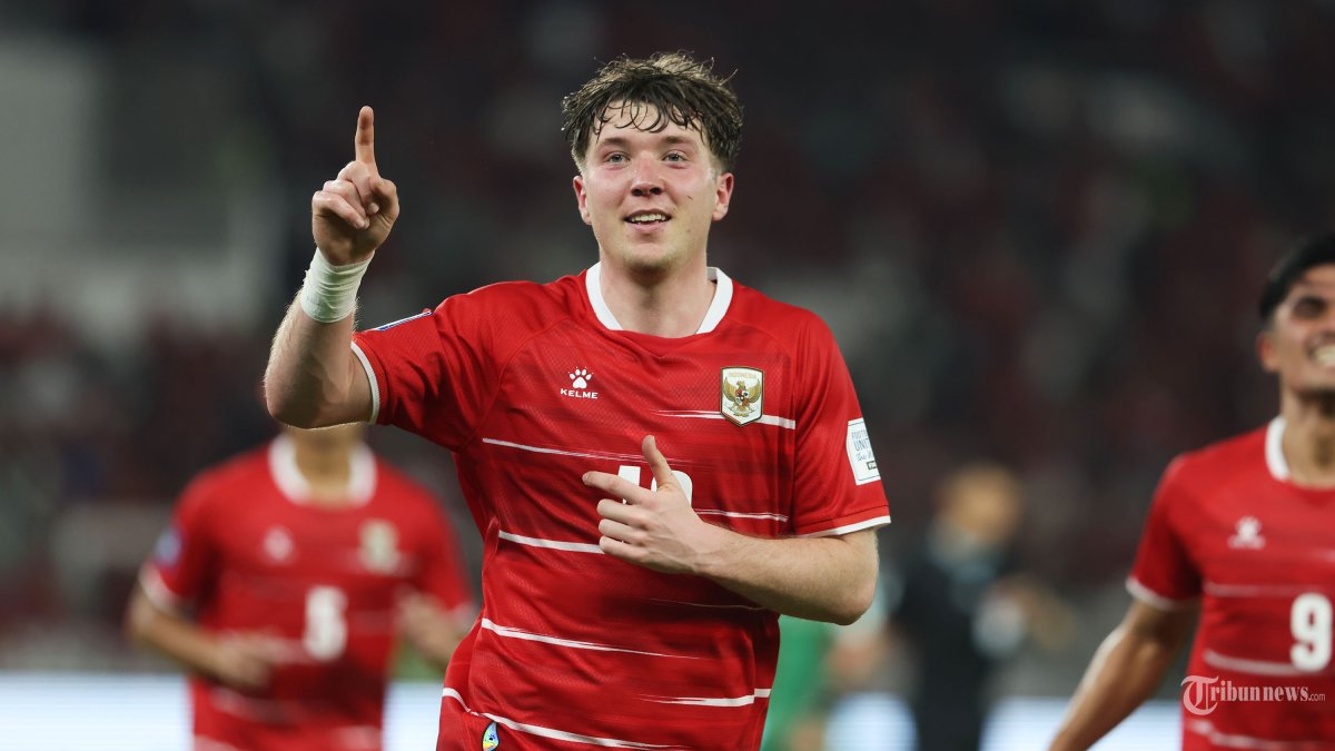 FIFA SERIES - Selebrasi pesepak bola Timnas Indonesia Ole Romeny usai menjebol gawang Timnas ST Kitts and Nevis pada FIFA Series 2026 Jumat (27/3/2026) di Stadion Utama Gelora Bung Karno. Timnas Indonesia sementara mengandaskan perlawanan St Kitts and Nevis dengan skor 4-0,difoto menggunakan Canon EOS R5 Mark II TRIBUNNEWS/HERUDIN