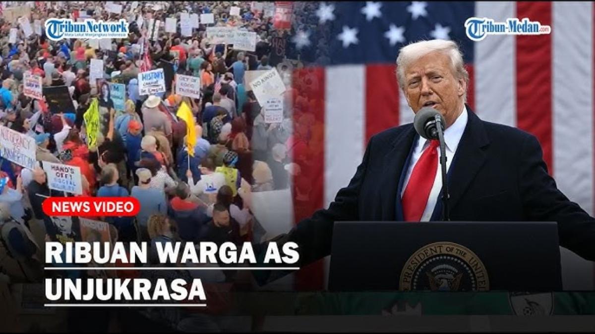 DEMO AS-Presiden Amerika Serikat (AS) didemo jutaan masyarakatnya pada Sabtu (28/3/2026) waktu setempat.