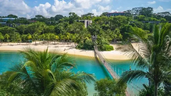 Pantai Pulau Palawan, Sentosa, Singapura Pantai Pulau Palawan, Sentosa, Singapura