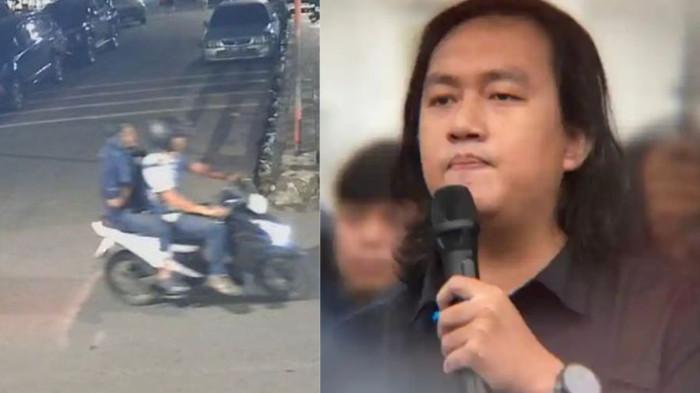 (kiri) Tangkapan layar video dua pengendara motor berboncengan diduga menyiram air keras ke arah Wakil Koordinator Komisi untuk Orang Hilang dan Korban Tindak Kekerasan (KontraS), Andrie Yunus, di Jakarta Pusat, Kamis (12/3/2026) malam(kanan) Aktivis Komisi Orang Hilang dan Korban Tindak Kekerasan (KontraS), Andrie Yunus