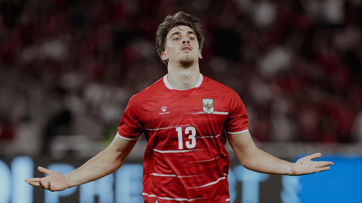 FIFA SERIES 2026 - Striker Persija Jakarta, Mauro Ziljstra saat membela Timnas Indonesia dalam laga kontra Saint Kitts and Nevis di Stadion Gelora Bung Karno, Jakarta, Jumat, 27 Maret 2026.