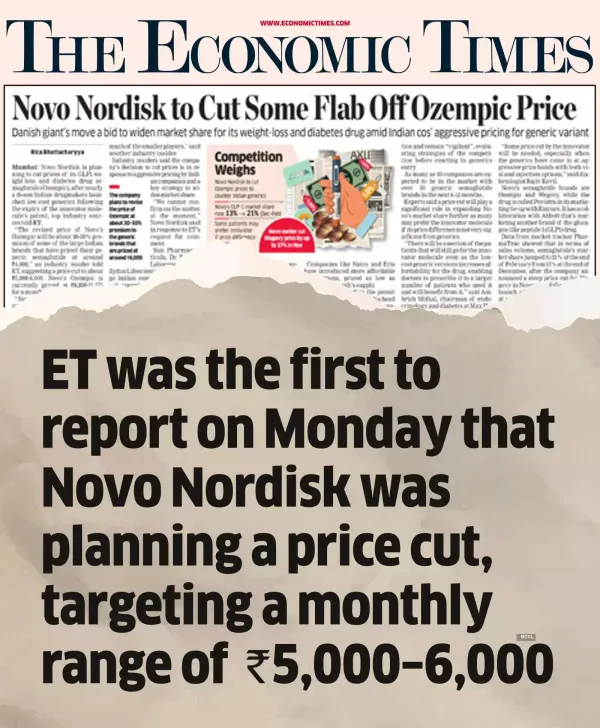 Novo Price Cuts to Reshape GLP-1 Mkt Novo Price Cuts to Reshape GLP-1 Mkt