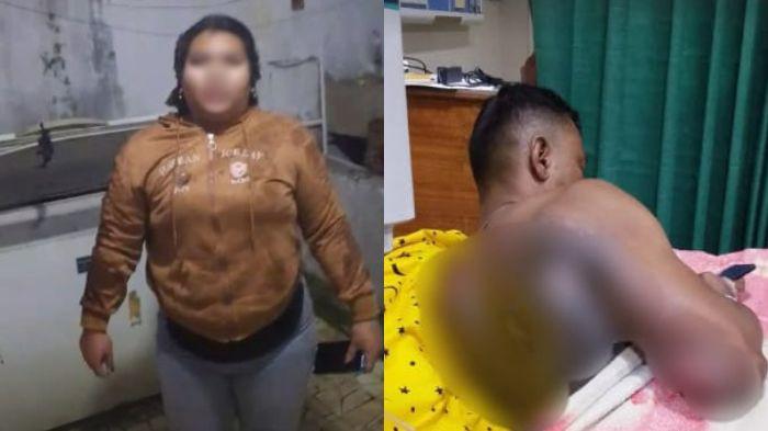 DIBAKAR MANTAN PACAR - Foto  Mantan pacar korban (kiri) yang diduga menyiram bahan bakar minyak (BBM) lalu membakar korban (kanan) di dalam kamar kos kini telah diamankan oleh pihak kepolisian, Rabu (25/3/2026).