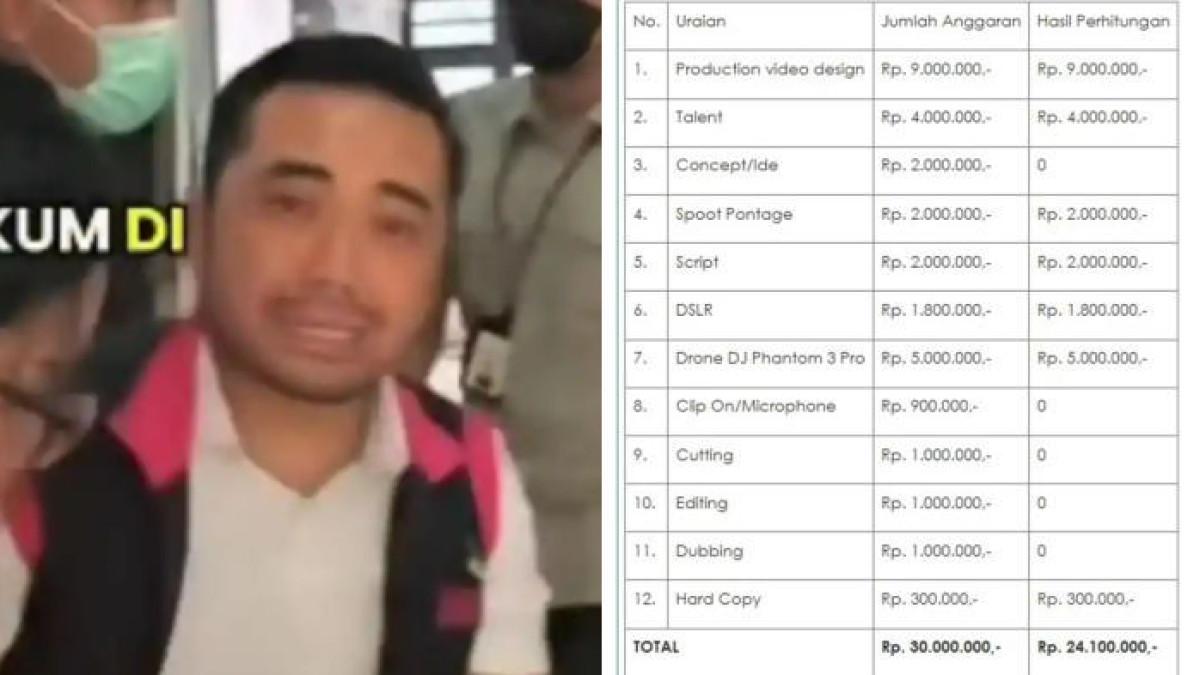 AMSAL SITEPU - Amsal Christy Sitepu, videografer asal Sumatera Utara (Sumut) saat menjalani sidang kasus mark up anggaran desa untuk membuat profil desa-desa di wilayah Kabupaten Karo
