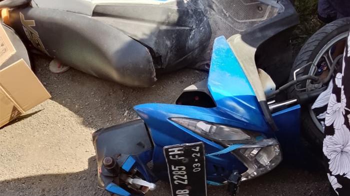 LAKALANTAS - Kecelakaan motor di Kelurahan Pateten Dua, Kecamatan Aertembaga, Kota Bitung