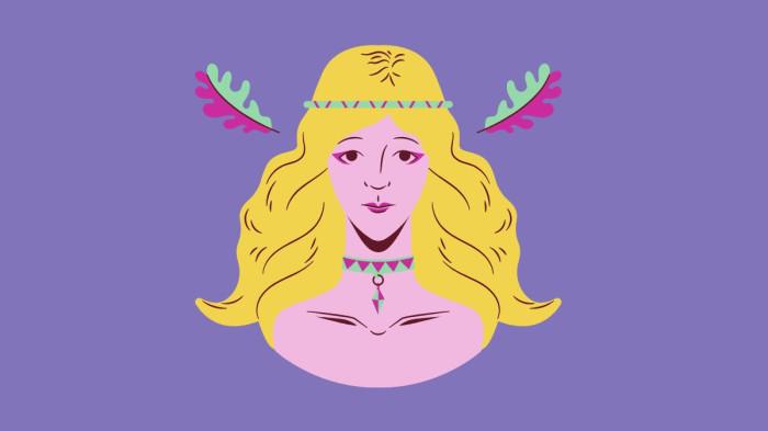 ILUSTRASI ZODIAK VIRGO - Lambang zodiak Virgo yang dibuat di Canva pada Rabu (16/7/2025).