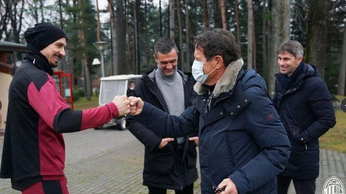 Fabio Capello mengunjungi markas AC Milan pada Jumat (5/2/2021).