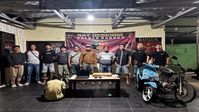 UNGKAP PELAKU CURAT — Tim Buser Kelambit Satreskrim Polres Bangka menangkap pelaku pencurian dan pemberatan (curat) di sejumlah TKP, Selasa (31/3/2026) lalu.