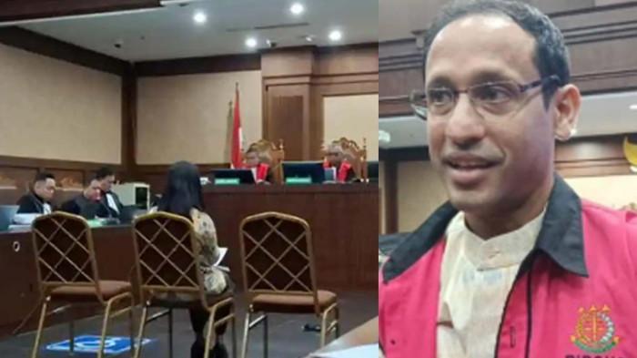 DITOLAK -  Meidijati, ahli dari Dirjen Pajak yang ditolak kesaksian oleh pihak Nadiem Makarim di sidang dugaan korupsi pengadaan laptop berbasis Chromebook di pengadilan Tipikor, Jakarta pada Senin  (30/3/2026). 