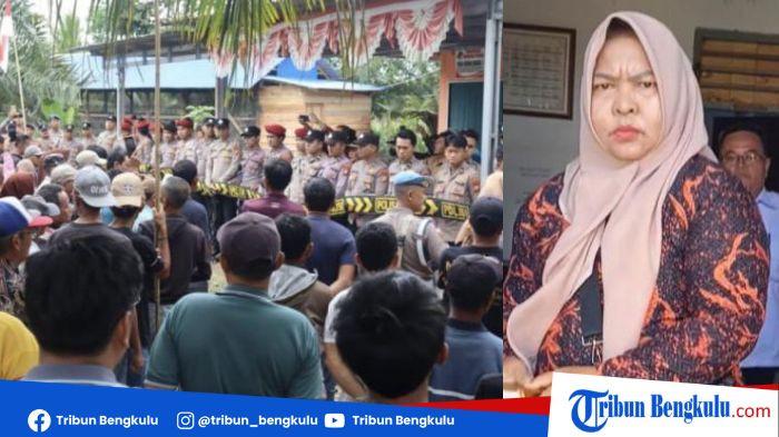 DEMO KEBANG AGUNG I - Suasan aksi saat geruduk kantor Desa Keban Agung I, Selasa (20/1/2026). Aksi demo ini sebagai bentuk protes dan keresahan masyarakat.