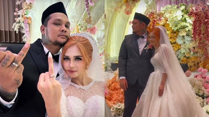 MENIKAH - Kolase momen pernikahan Virgoun dan Lindi Fitriyana dicapture Jumat (27/2/2026).