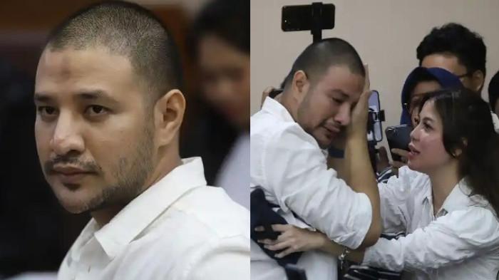 SIDANG AMMAR - Ammar Zoni saat bertemu langsung dengan kekasihnya Dokter Kamelia, di Pengadilan Negeri Jakarta Pusat (18/12/2025).