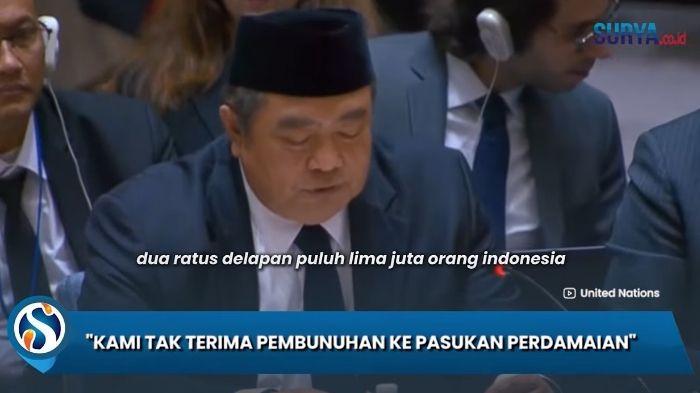 PROTES - Dubes Indonesia untuk PBB Umar Wirahadi memprotes keras keputusan israel menyerang para anggota TNI yang bertugas sebagai tentara perdamaian.