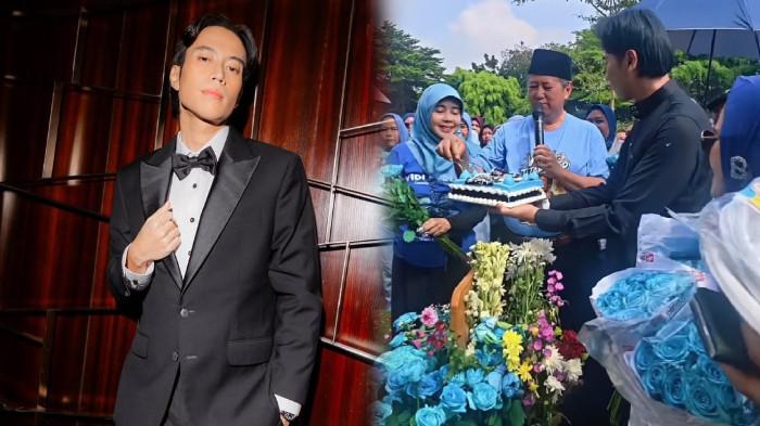 ULTAH VIDI ALDIANO - Sosok Egi Fazri kini jadi perbincangan netizen setelah datang ke makam Vidi Aldiano sambil membawa kue ulang tahun.