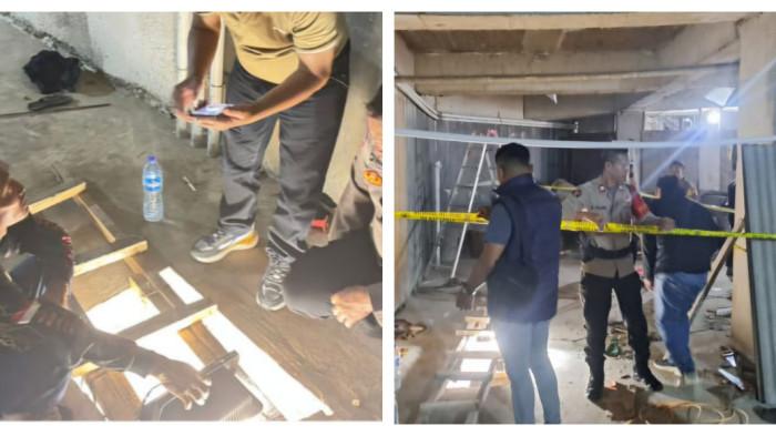 PEKERJA BANGUNAN TEWAS -  TKP kecelakaan kerja yang menewaskan empat pekerja bangunan di Jagakarsa, Jakarta Selatan, Jumat (3/4/2026)./Istimewa