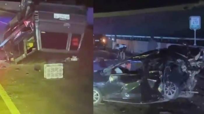 RINGSEK. Kecelakaan beruntun di Tol Boyolali, Jumat (3/4/2026) dini hari. Satu orang dilaporkan meninggal dunia. 