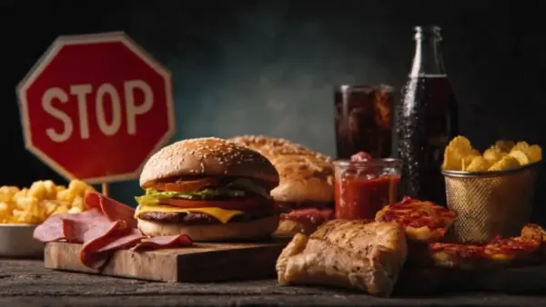 Junk foods like chips, processed meat and sugary drinks that may increase breast cancer risk