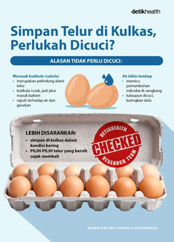 Infografis: menyimpan telur di kulkas