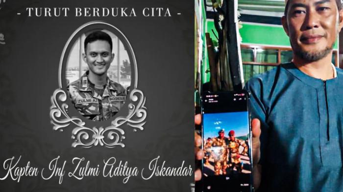 GUGUR - (kiri) Ucapan bela sungkawa atas gugurnya Kapten Zulmi Aditya Iskandar di Lebanon, Senin (30/3/2026)(kanan) Pihak keluarga menunjukkan foto Kapten Zulmi saat bertugas menjalankan misi perdamaian PBB di wilayah UNIFIL