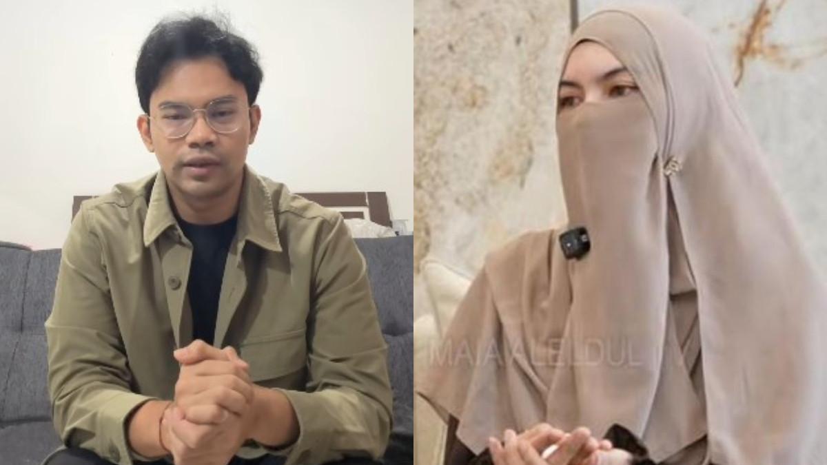 GUGATAN CERAI MAWA - Wardatina Mawa memberikan keterangan terkait tuntutan nafkah dalam proses perceraian dengan Insanul Fahmi usai sidang di Pengadilan Agama Lubuk Pakam, Medan.