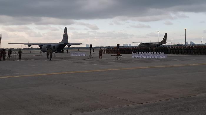 upacara gelari bersih dari prajurit TNI