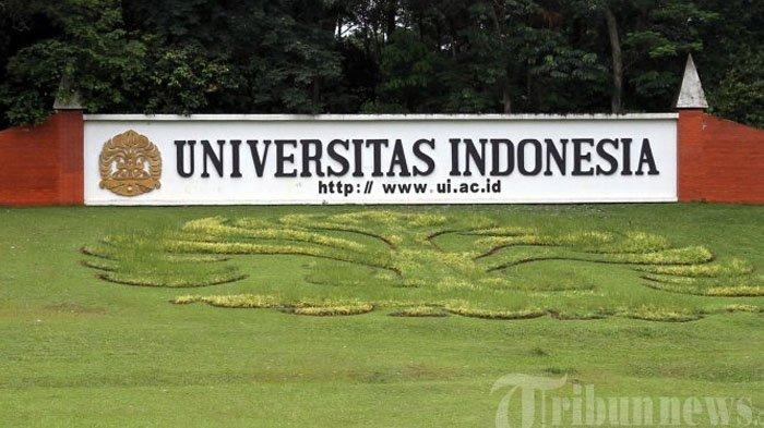 Logo Universitas Indonesia, Depok, Jawa Barat, Rabu (15/1/2014).